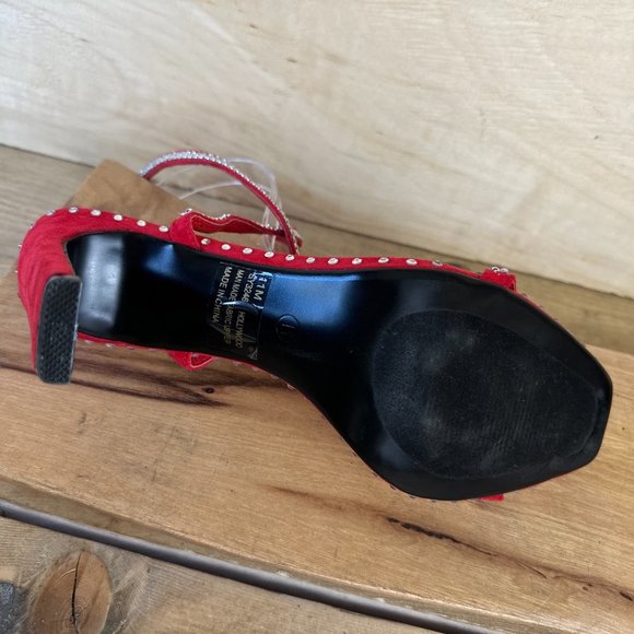 Cape Robbin Hollywood size 101 Red Crystal sandal‎ with 4 1/2 inch heel - Picture 5 of 10